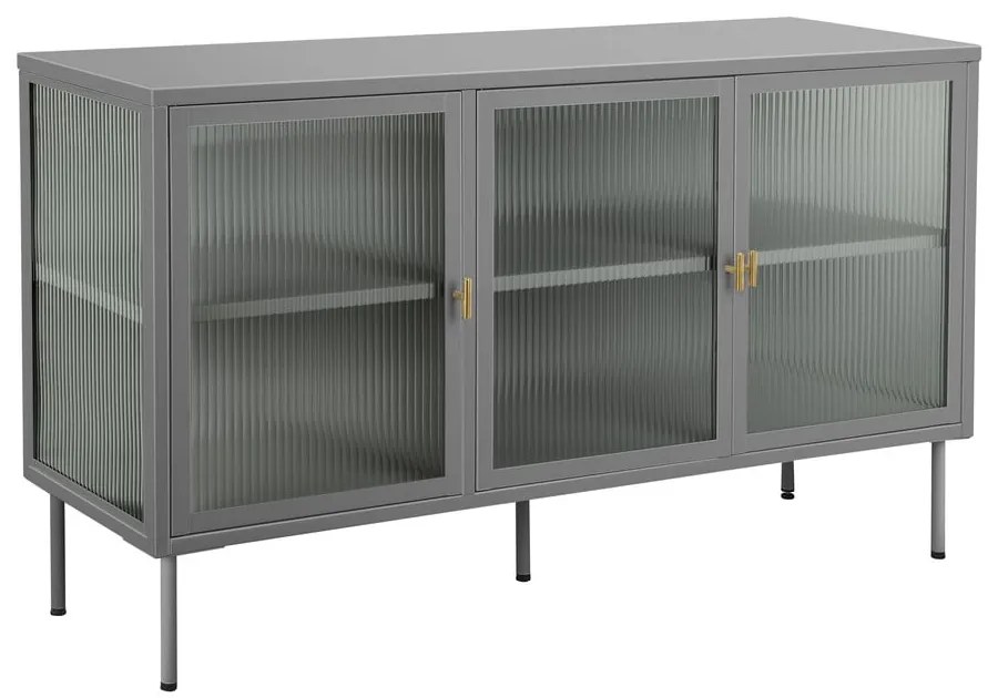 Сива метална витрина 130x75 cm Rosalie – Støraa