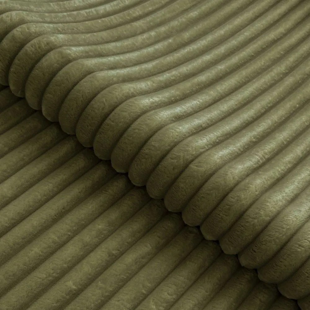 Зелен ъглов диван от рипсено кадифе (ляв ъгъл L форма) Marbeya – Ropez