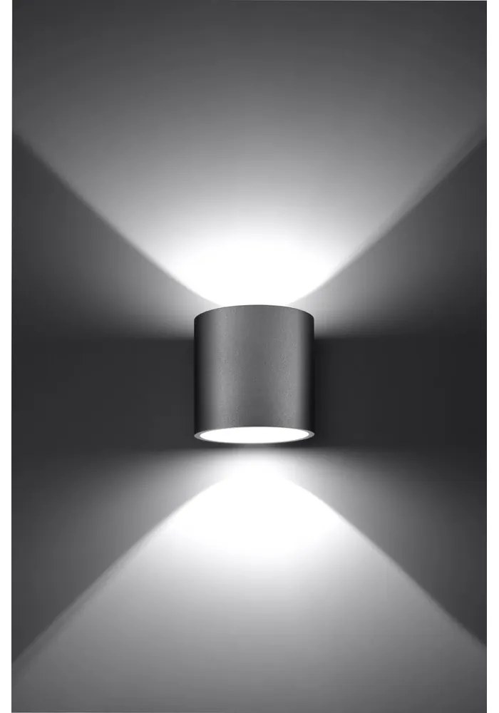 Сива стенна лампа Roda - Sollux