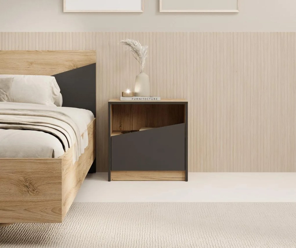 Нощно шкафче Arson Plus-Fusiko-Mavro