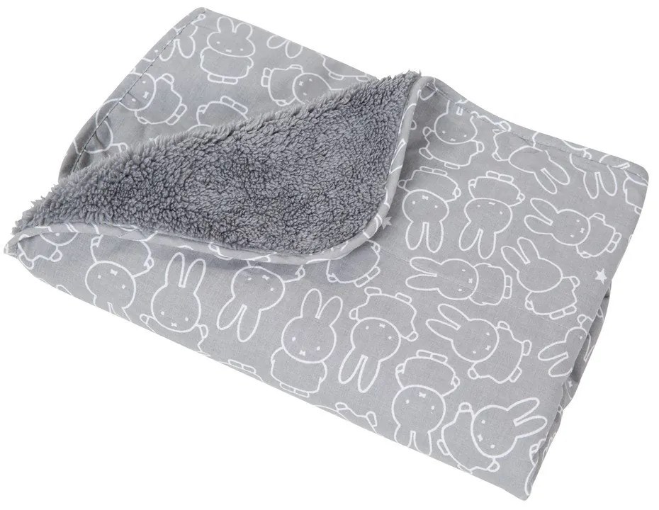 Сиво бебешко одеяло от микроплюш 80x80 cm Miffy – Roba