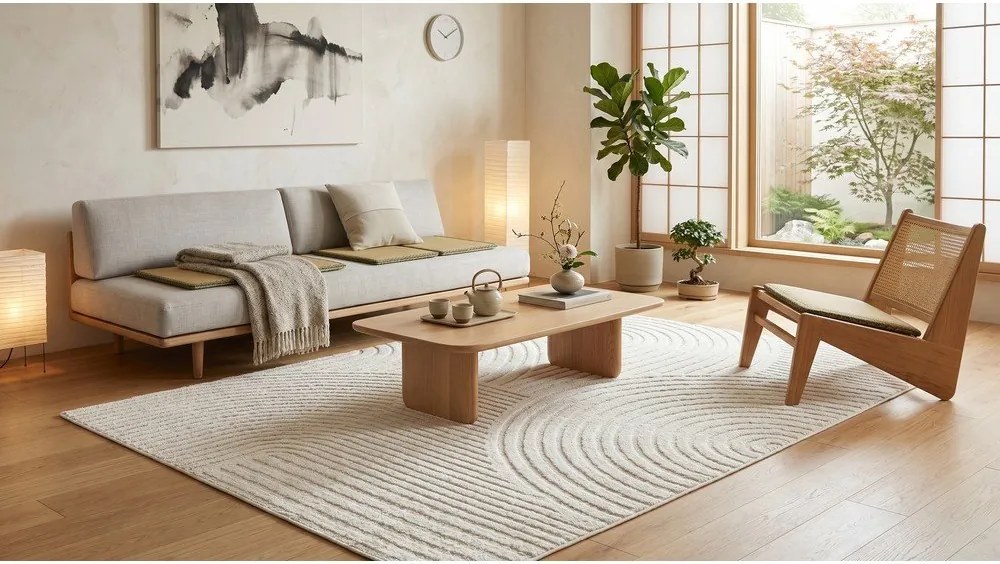 Кремав килим 120x170 cm Whirl – ESTE