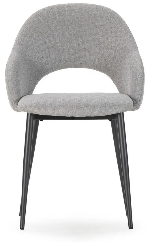 Светлосиви тапицирани трапезни столове в комплект 2 бр. Lia – Marckeric