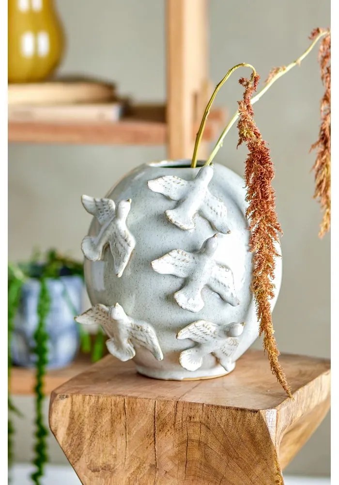 Кремава глинена ваза (височина 25 cm) Abira – Bloomingville