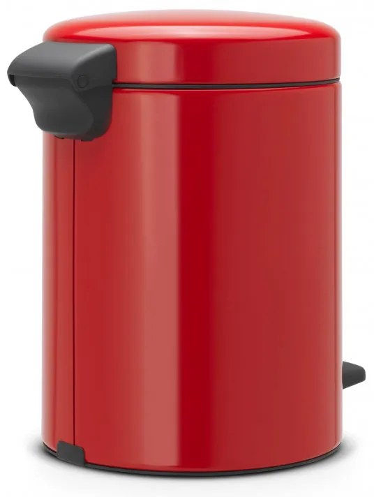 Кош за боклук с педал Brabantia NewIcon 649006, 5 л, Леко затваряне, Противоплъзгаща основа, Червен
