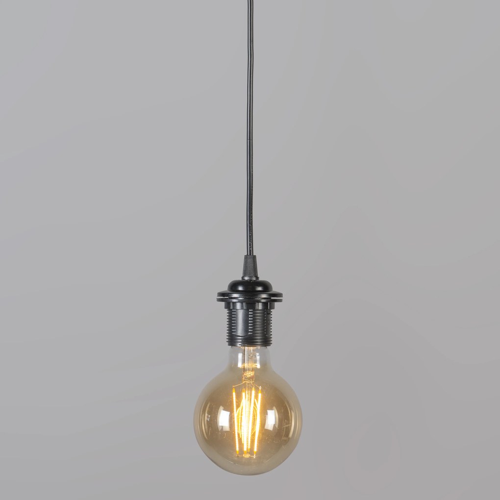 Комплект от 2 ретро висящи лампи черни 50 см - Granny Frame