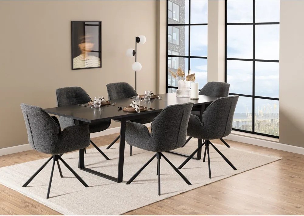 Тъмносив тапициран трапезен стол Aura – Actona