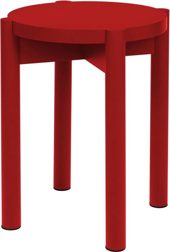 Червен стол от масивен бук Hopp – noo.ma