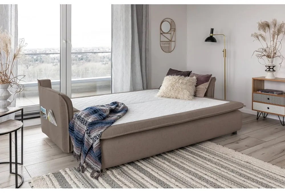 Кафяв разтегателен диван Charming Charlie - Miuform