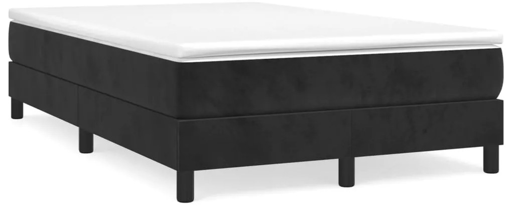 3120762 vidaXL Рамка за легло с пружини, черна, 120x200 см, кадифе