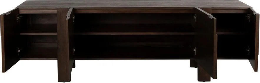 Маса за телевизор от масивна дървесина в тъмно естествен цвят 188x60x45 cm Bruneau – Dutchbone