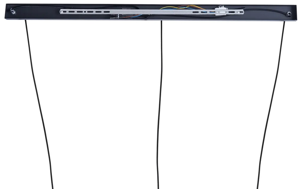 Дизайнерска висяща лампа черна правоъгълна 3 светлини - Indu