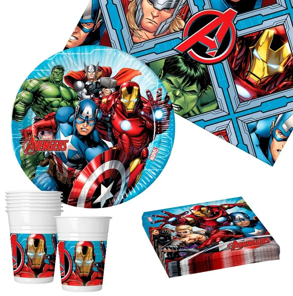 Комплект Празнични Артикули The Avengers 37 Части