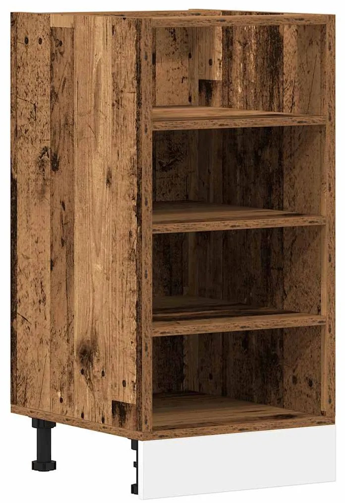 854209 vidaXL Долен шкаф "Рига", старо дърво, 40x44,5x81,5 см, инженерно дърво