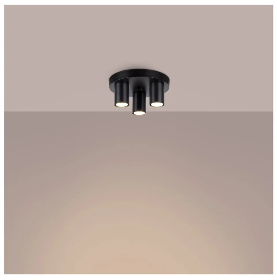 Черно осветително тяло за таван Castro – Sollux