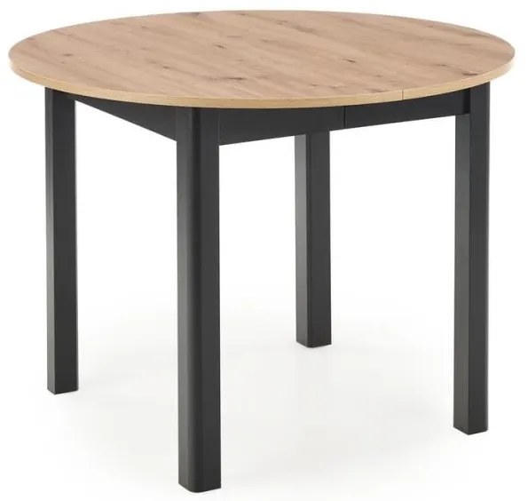 Трапезна маса CALMIO дъб artisan/черен