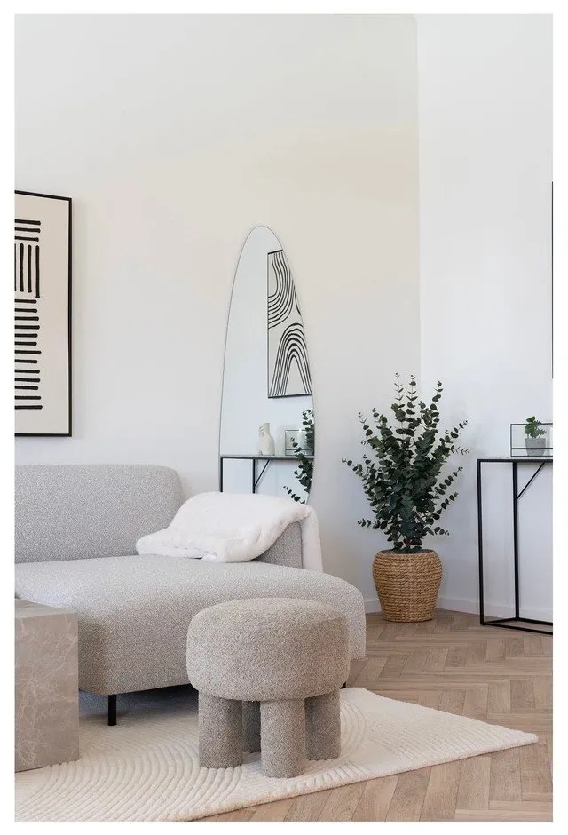 Светлосива табуретка от букле Perth – House Nordic