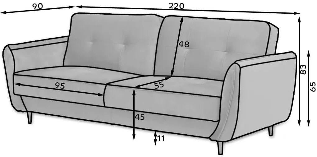 Диван - легло Rosalia -Prasino