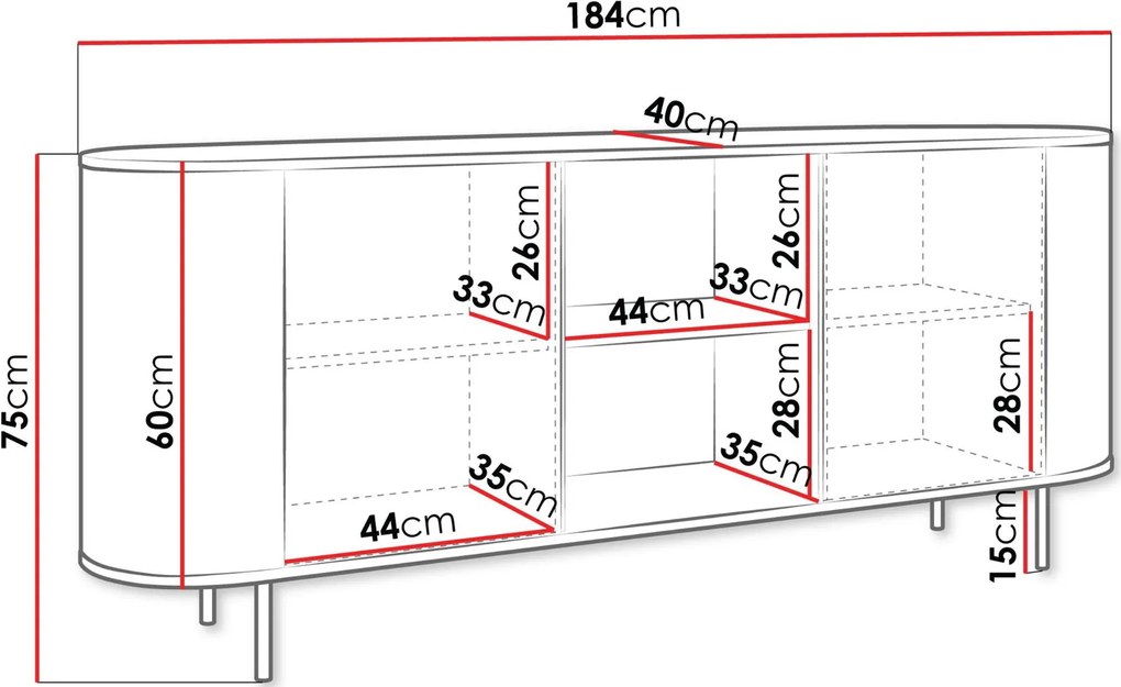 Скринов шкаф Lygrint II-черен мрамор - черно