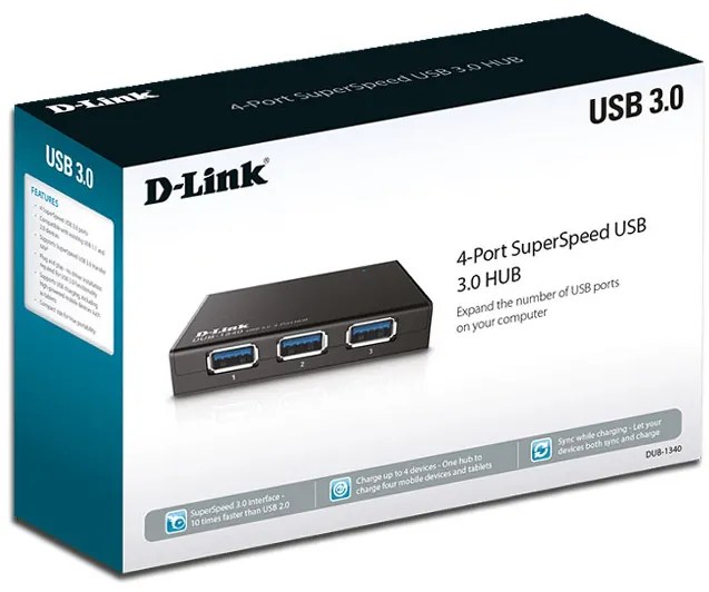 USB 3.0 Hub 4 ports D-Link DUB-1340