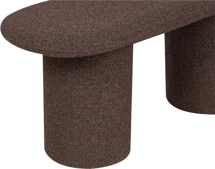 Кафява подплатена пейка от прежда с примки от букле Rull – noo.ma