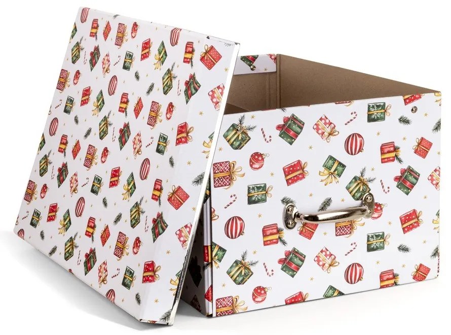 Картонена кутия за съхранение с капак/декоративна 37x50x15 cm Engla Christmas Storage – Bigso