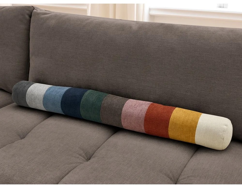 Кафяво-сив сгъваем/с място за съхранение ъглов диван (ляв ъгъл/L форма) Fuji – Bobochic Paris