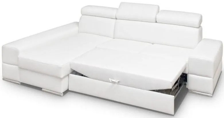 Ъглов Диван Дрен Еко LTHR -Левко-Десен