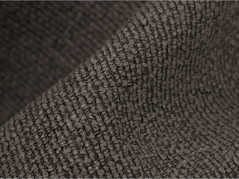 Кафяв ъглов диван от прежда с примки от букле (U форма) Aloha – Makamii