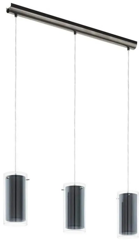 Eglo 99286 - Подвесен полилей на кабел PINTO TEXTIL 3xE27/16W/230V