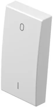 TEM Лицев панел двуполюсен ключ 1М и символ "1-0", цвят Бял мат, Modul  - TM15MW