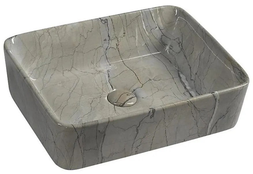 Sapho - Мивка за плот DALMA 47,5x37,5 cm керамика/сиво