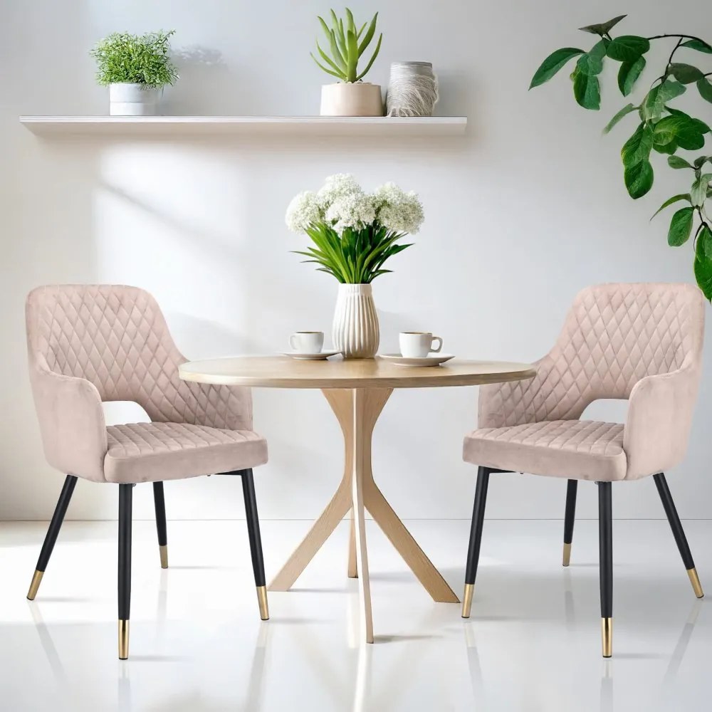 Луксозен кадифен стол за хранене BORGO Сив