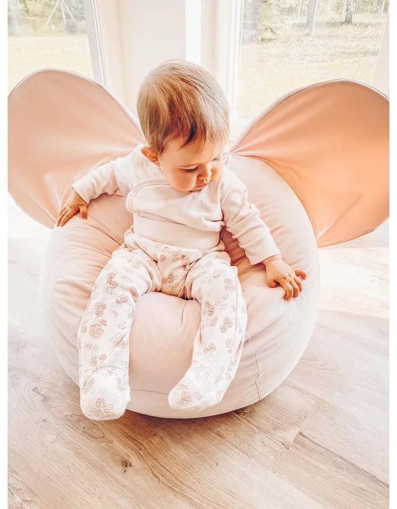 Светлорозов детски пуф Ears – The Brooklyn Kids