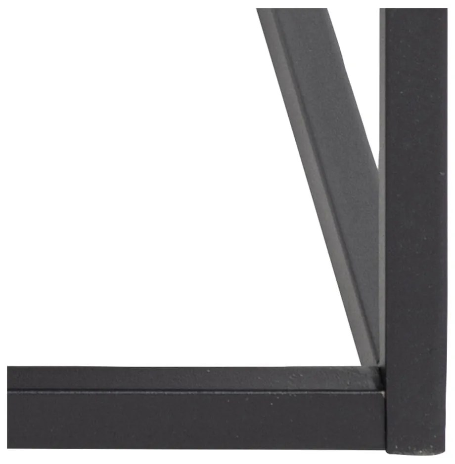 Черна масичка за кафе с ясенов плот 80x80 cm Willford – Actona