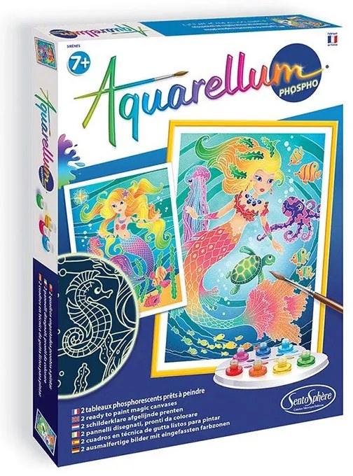 Sentosphere - Комплект за рисуване Акварелиум фосфор русалки 6416