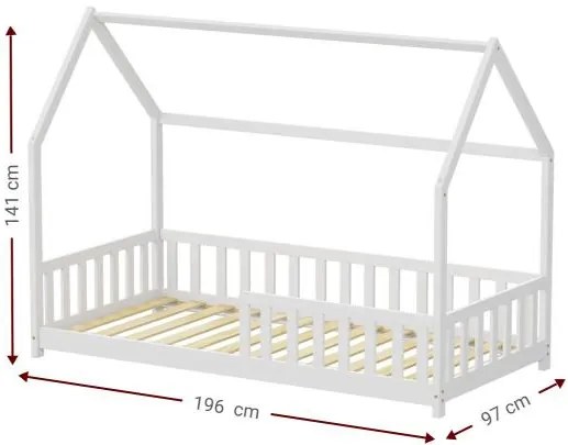 Детско легло Davie-бял-90x190