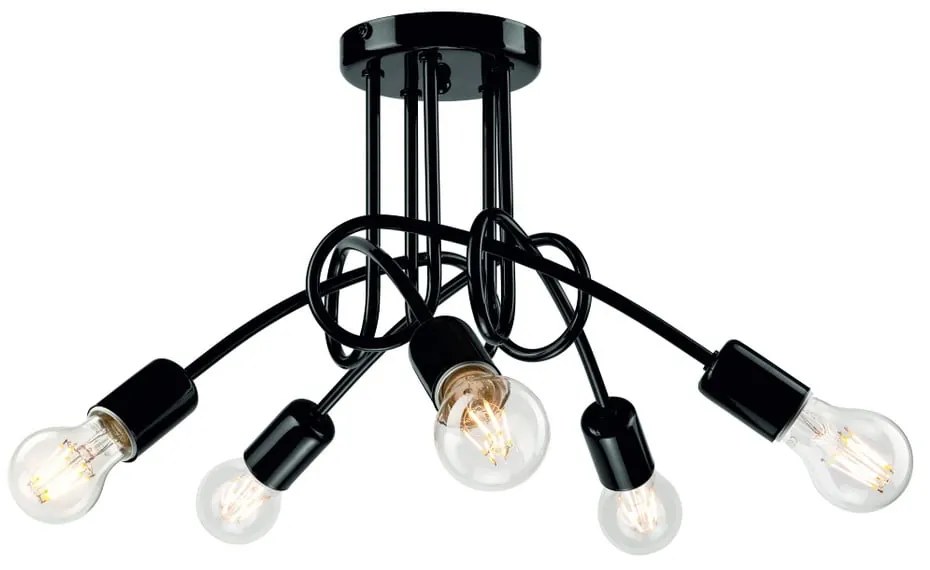 Черно осветително тяло за таван без абажури 46x46 cm Camilla – LAMKUR