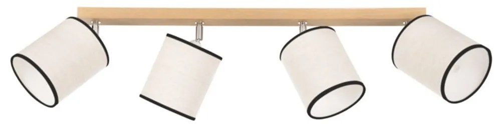 Spot-Light 66791474 - Таванно точково осветително тяло BOHO 4xE27/25W/230V дъб