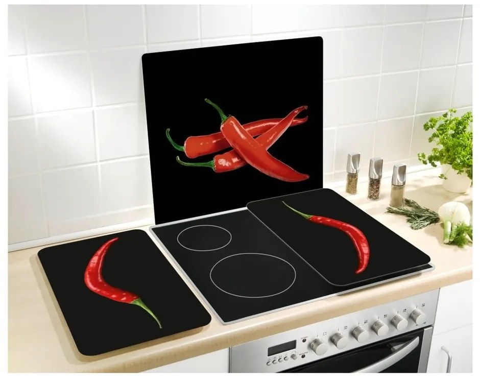 Стъклено покритие за стена Peperoni, 50 x 56 cm Hot Peperoni - Wenko