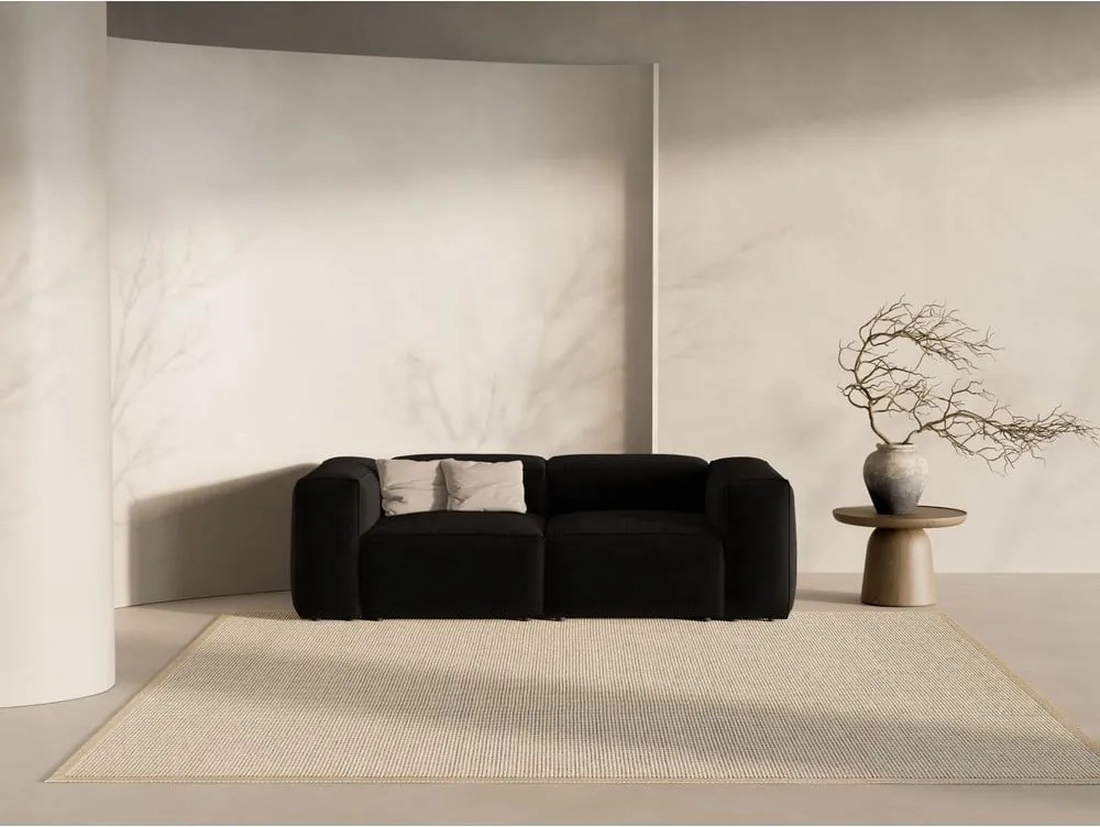 Черен диван 224 cm Bergamo – Cosmopolitan Design