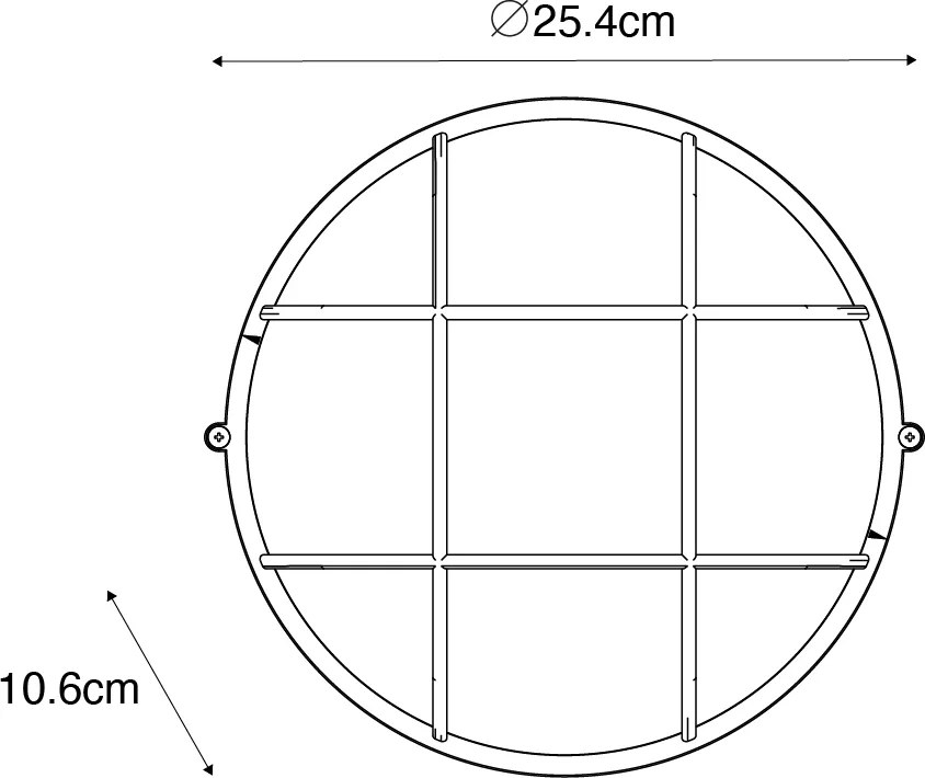 Индустриален външен стенен аплик тъмно сив IP44 - Hanneke