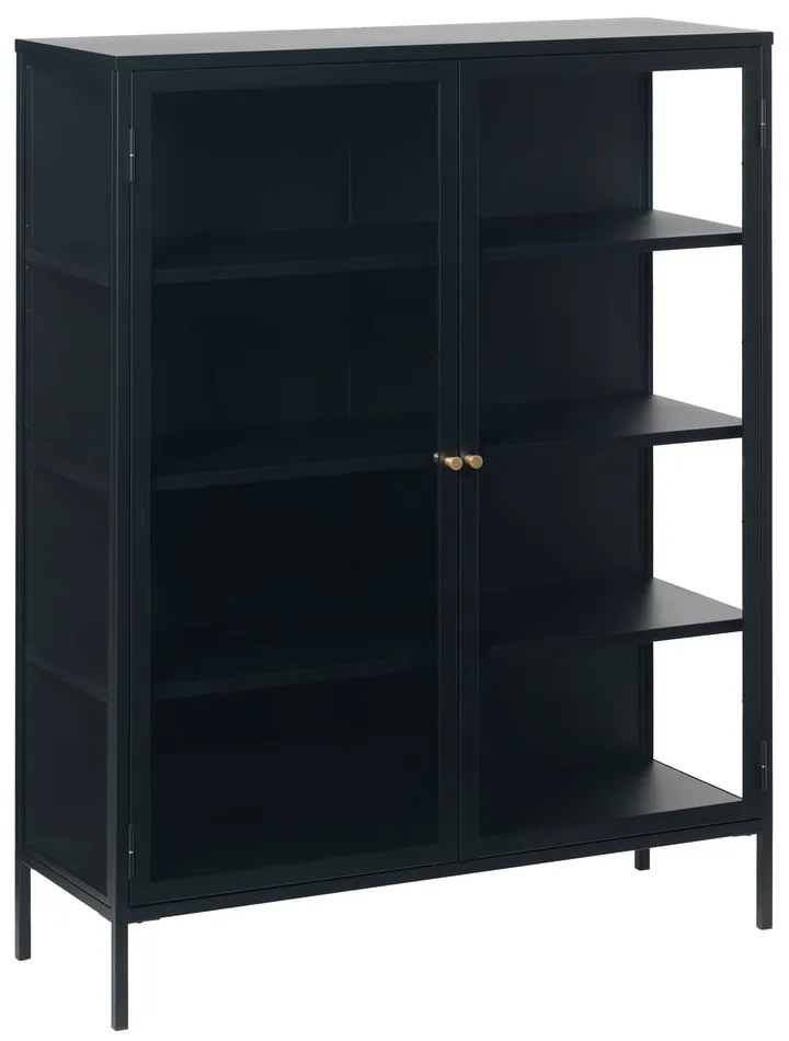 Черна метална витрина 110x140 cm Carmel – Unique Furniture
