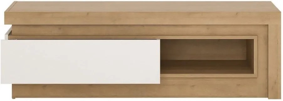 TV шкаф Lynx1 S-Естествено-Бяло