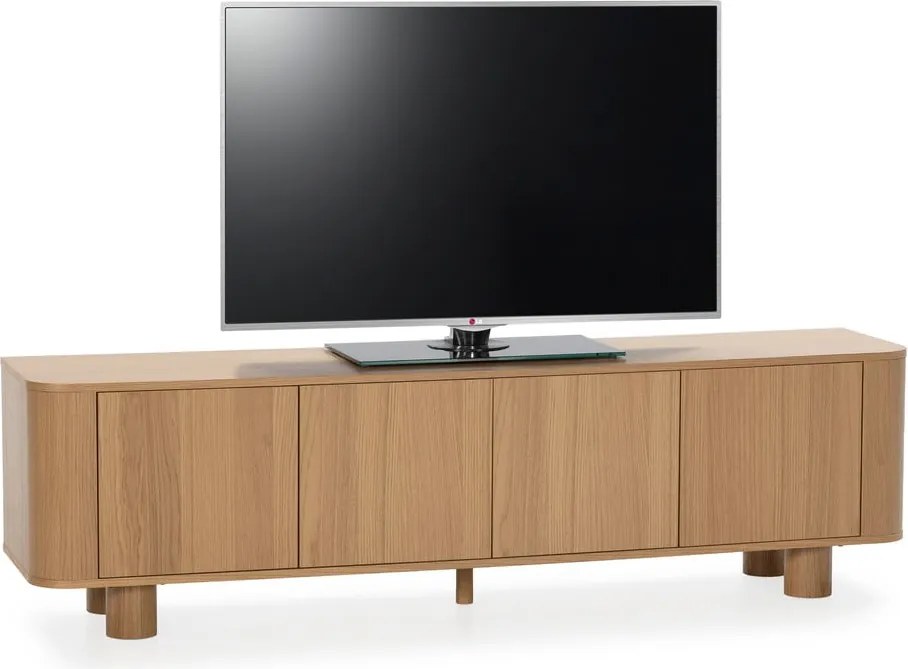 Маса за телевизор от декор от дъб в естествен цвят 180x50,5x40 cm Padoc – MOME