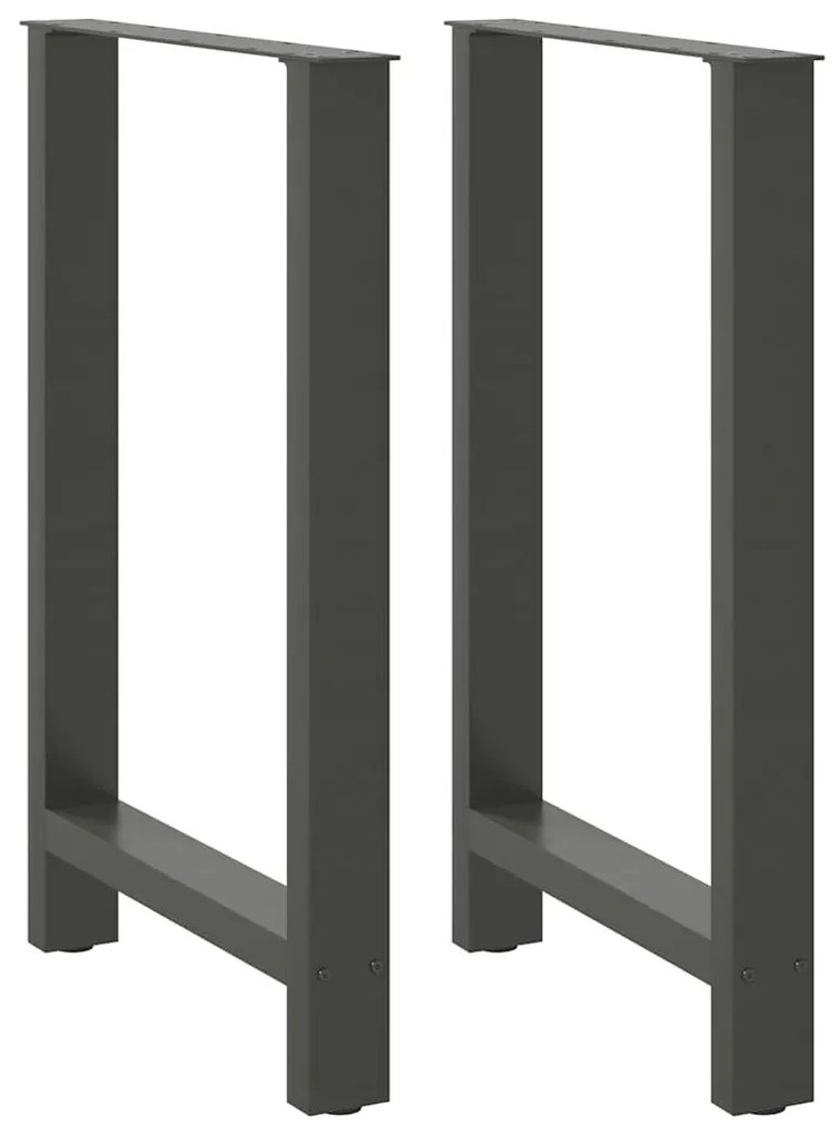 4013334 vidaXL Крака за бар маса, антрацит, 2 бр., 60 x (90-91) см, стомана