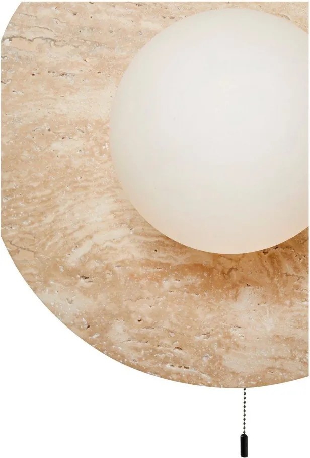 Бежова каменна стенна лампа ø 12 cm Hilde – Opviq lights