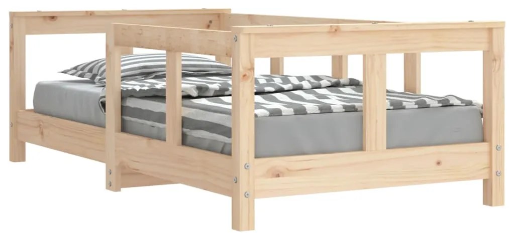 834426 vidaXL Рамка за детско легло, 70x140 см, масивна борова дървесина