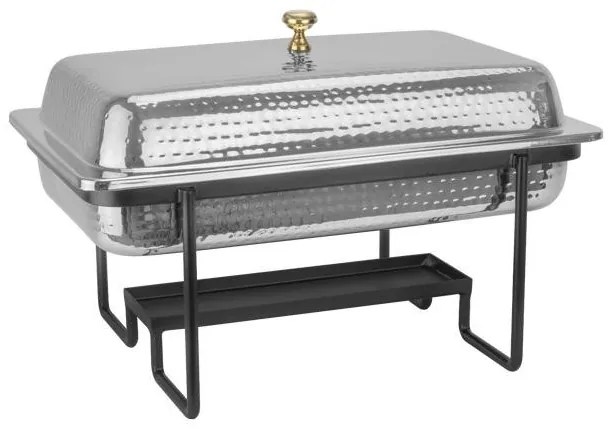 Horecano - Бен Мари иноксово с релеф и черна стойка 1/1 GN 55x35cm 8L-WICKED-(SG-82465(D)