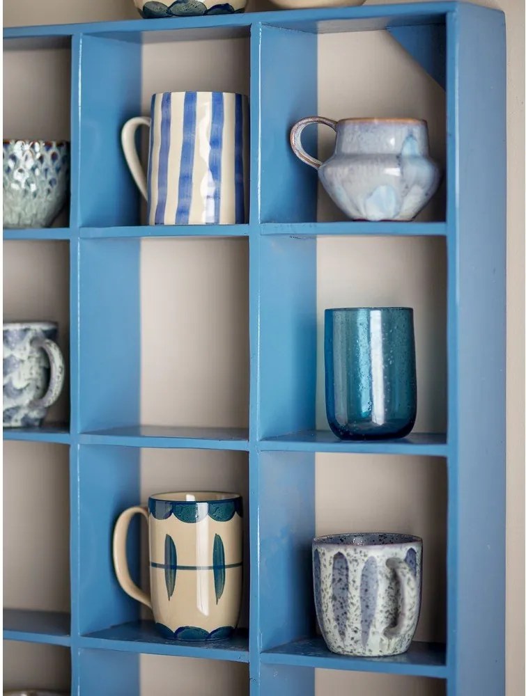 Син на няколко нива стенен рафт от рециклирано дърво 70 cm Bekka – Bloomingville